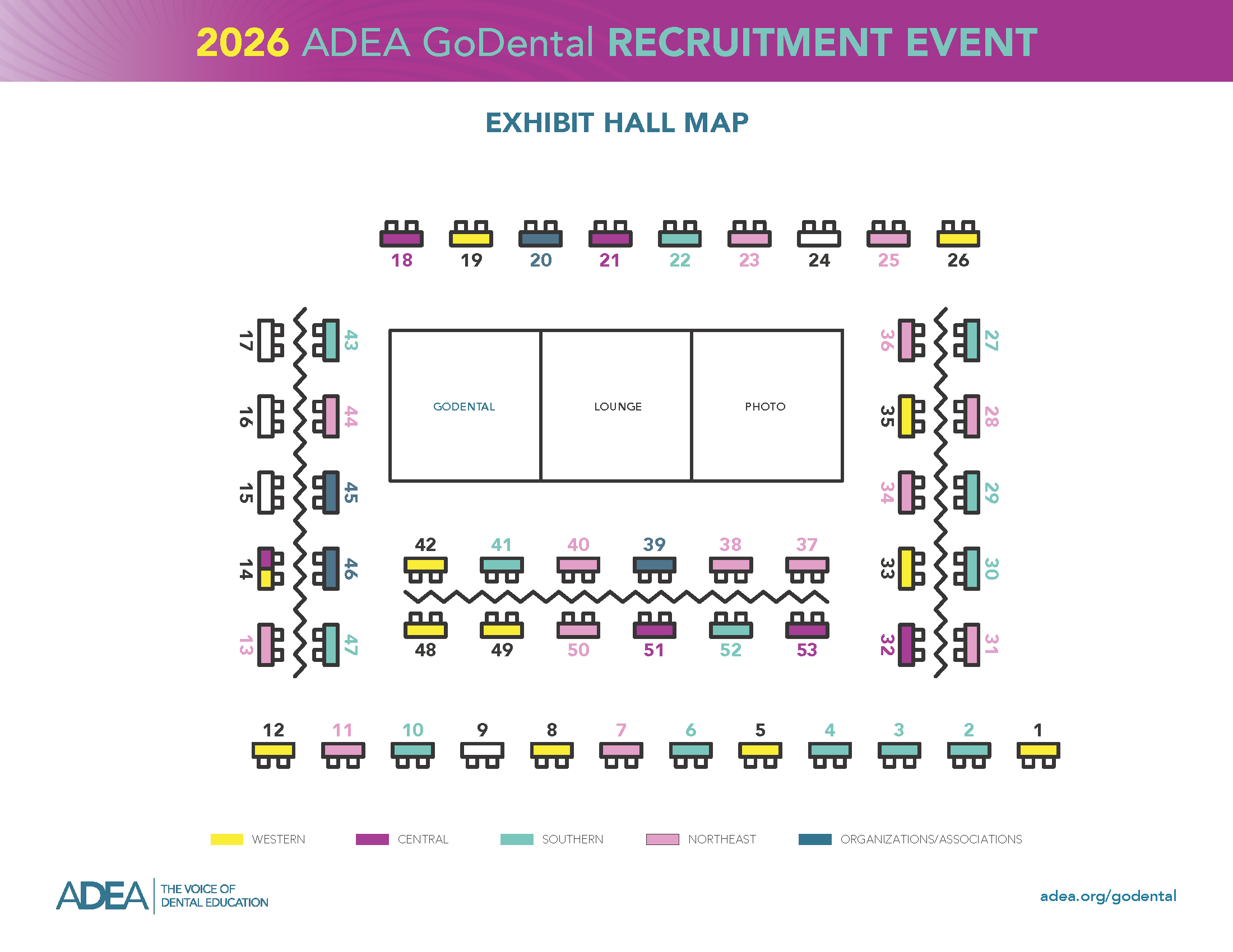 2026 GDRE Exhibit Hall Map