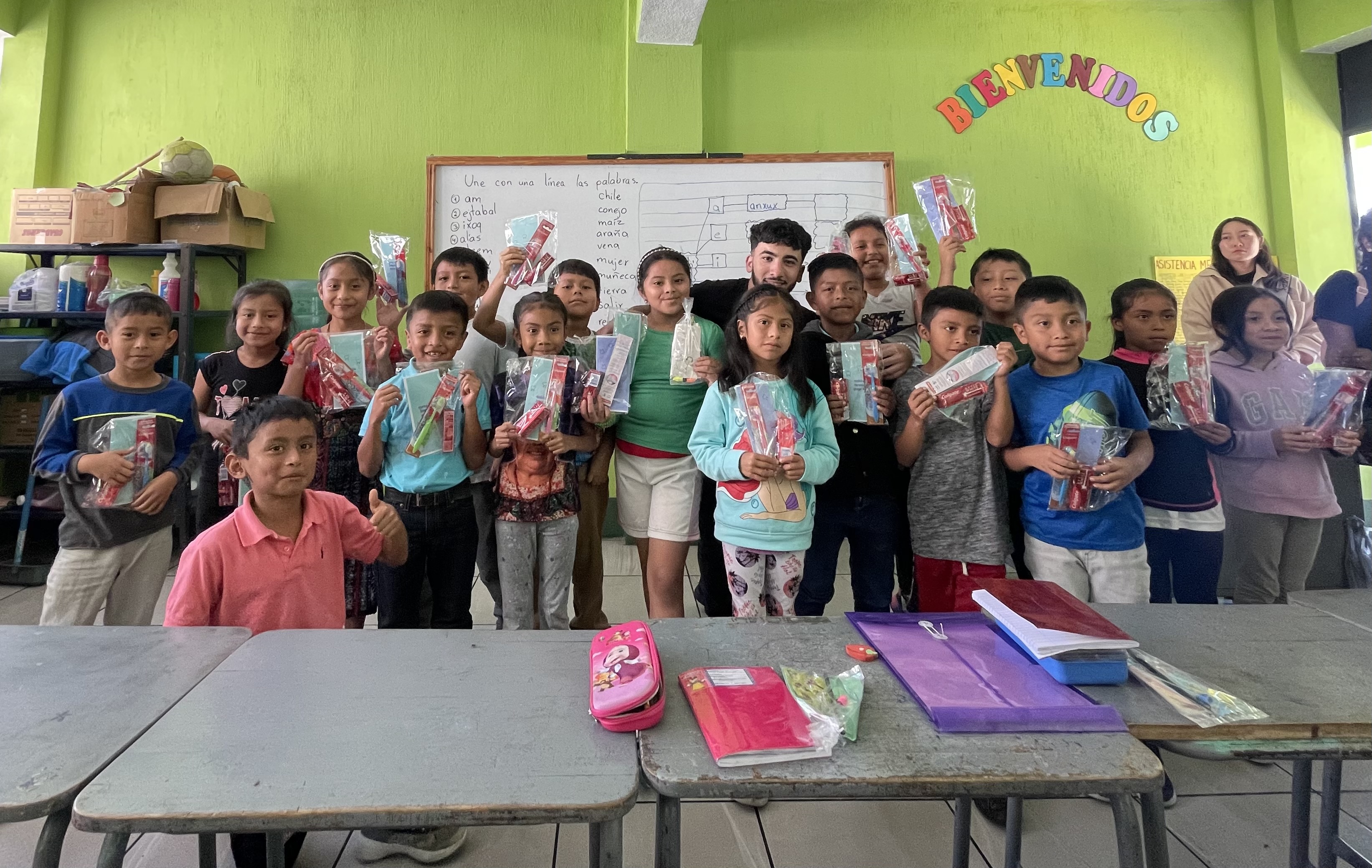 Kids in class in Guatemala